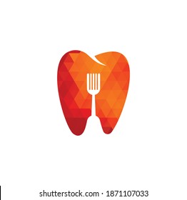 Dental food logo design template. Delicious food logo vector, icon, element and template for business.