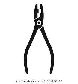 Dental forceps icon. Simple illustration of dental forceps vector icon for web design isolated on white background