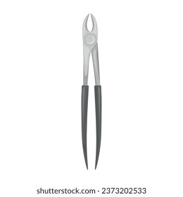 Dental forceps on white background