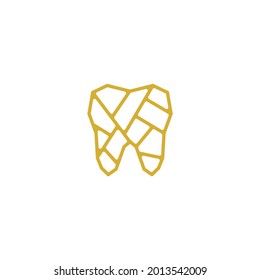 Diseño del logotipo del vector moderno geométrico dental