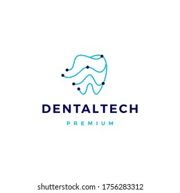 ilustración del icono del vector del logotipo de tecnología geométrica dental	