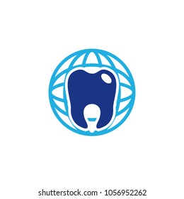 Dental Globe Logo Icon Design