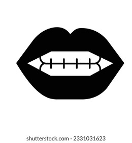 Icono del vector de glifos dental que puede editar o modificar fácilmente

