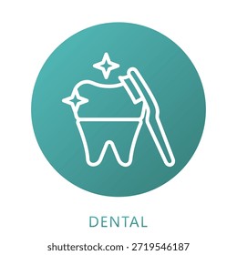 Relleno De Gradiente Dental, Mini Icono De Ilustración Relacionado Con El Cuidado Personal, Tienda De Belleza, Cuidado Corporal Y Más. Uso Para El Concepto Moderno, Ui, Web Ux Y Desarrollo De App.