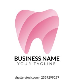 dental health abstract gradient letter logo