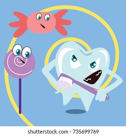Dental health campaign for children poster design series. Tooth care awareness poster design template.