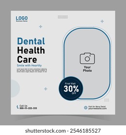 Saúde Dental Cuidados Social Media Post Design