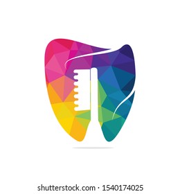 Dental health clinic service vector logo design. Dental clinic and health products logo sign.	
