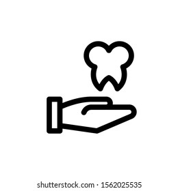 dental health Icons in a trendy outline style isolated against a white background. dental donor symbol for your website design. Vector illustration