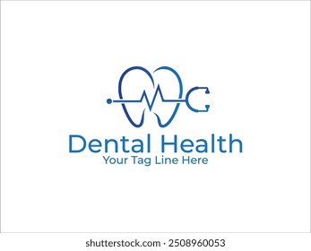 Vetor de design de logotipo de saúde dentária, logotipo de dentista de vetor criativo design logotipo de clínica dentária logotipo