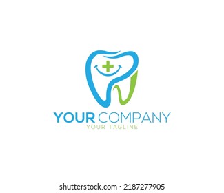 Dental Health And Plus Dental Care Logo Designs With Smile  Vector Template.