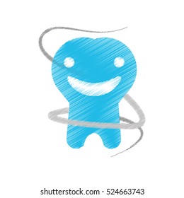 dental healthcare drawing icon vector illustration design