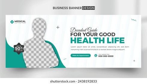 Dental healthcare medical social media cover banner design template