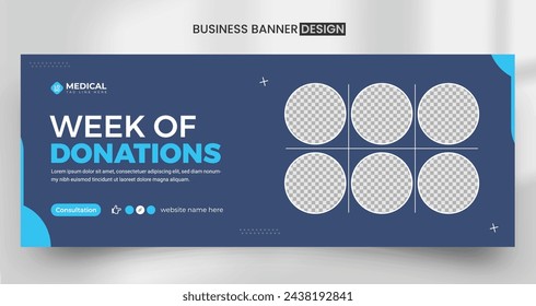Dental healthcare medical social media cover banner design template
