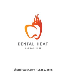 dental heat logo vector template