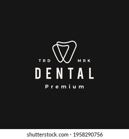 dental hipster vintage logo vector icon illustration