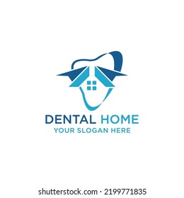 Dental home logo icon vector image