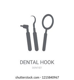 Dental Hook icon. Trendy Dental Hook logo concept on white background from Dentist collection. Suitable for use on web apps, mobile apps and print media.