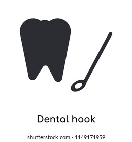 Dental hook icon vector isolated on white background for your web and mobile app design, Dental hook logo concept