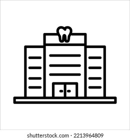 Dental Hospital Icon Logo Design Vector Template Illustration Sign And Symbol Pixels Perfect