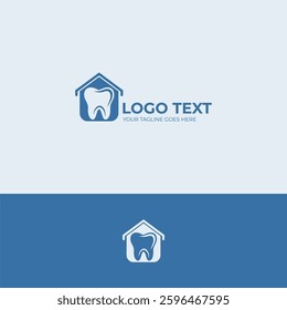 Dental house logo design template