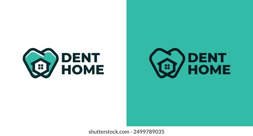 Vector del logotipo de la casa dental conveniente para el logotipo de la clínica dental