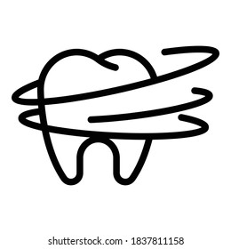 Dental hygiene icon. Outline dental hygiene vector icon for web design isolated on white background