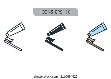 dental hygiene icons  symbol vector elements for infographic web