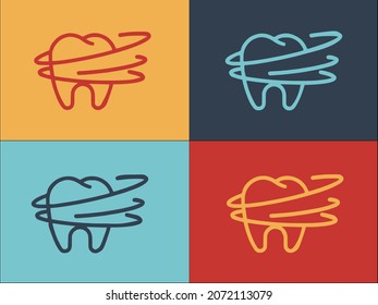 Dental Hygiene Logo Template, Simple Flat Icon of oral,health,hygiene