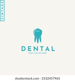 Logotipo de higiene dental estilo vintage. Vector dental Abstractas