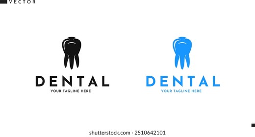 Dental hygiene sign. Abstract tooth logo vector.  Isolated tooth on white background