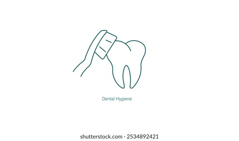 Icono de Vector de higiene dental para el cuidado bucal y los dientes limpios