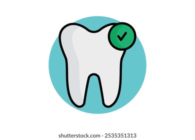 Dental icon. colored outline icon style. icon related to medical. health elements vector illustration