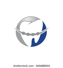 Plantilla de diseño de iconos dentales vector ilustración aislada