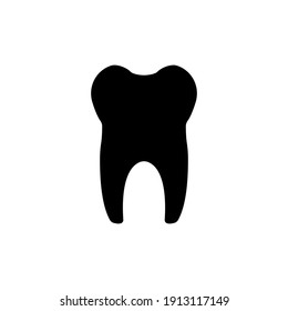 dental icon of glyph style design vector template