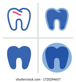Dental icon. Graphic element illustration with different style on white background. Vector Illustration.