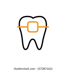 dental icon, illustration design template trendy