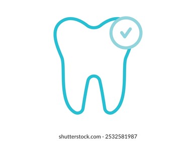 Dental icon. line icon style. icon related to medical. health elements vector illustration