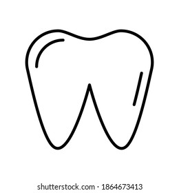vector de línea de icono dental