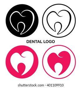 Dental Icon logo design. vector illustration