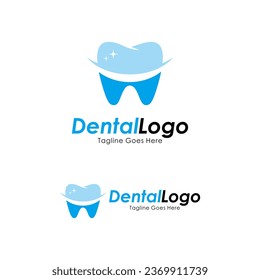 Plantilla de diseño vectorial del logotipo de iconos dentales