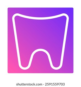 Dental Icon on Gradient Background Illustration