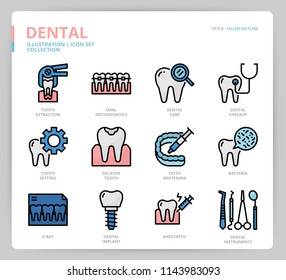 Dental icon set