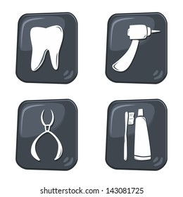 dental icon set button