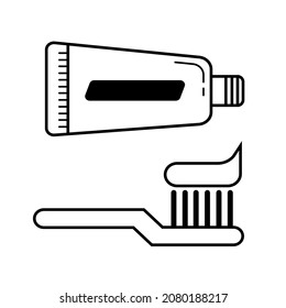 conjunto de iconos dentales aislado, diseño de iconos de contorno dental