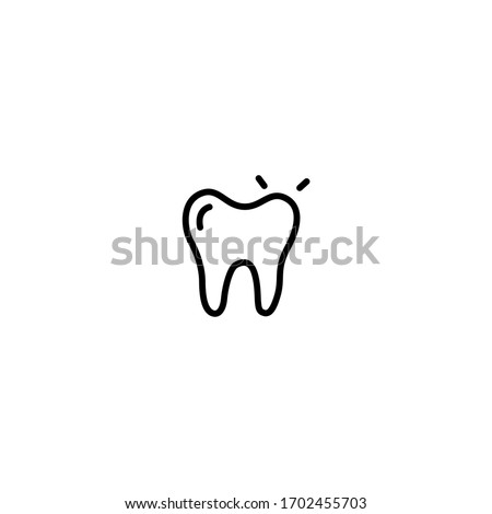 dental icon. simple, flat, black, outline. medical and health icon.