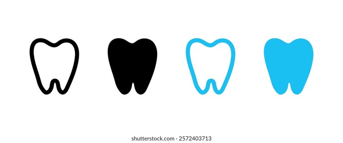 Dental icon. symbol. Illustration of dental care vector. Oral hygiene sign. Dental clinic logo. Dental health isolation concept. Pictogram on white background