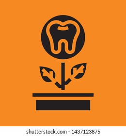 Dental icon. tooth flat symbol