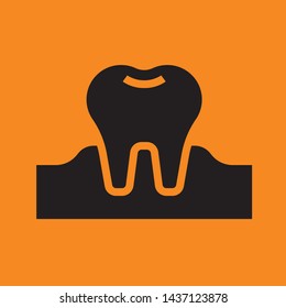 Dental icon. tooth flat symbol