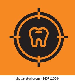 Dental icon. tooth flat symbol